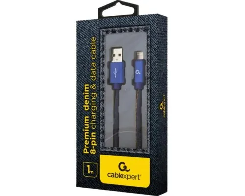 Дата кабель USB 2.0 AM to Lightning 2.0m Cablexpert (CC-USB2J-AMLM-2M-BL)