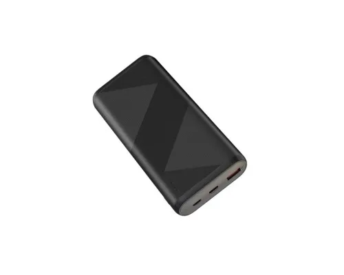 Батарея універсальна XO 20000mAh, PD/20W, QC/18W, Type-C & USB-A, black (PR150)