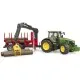 Спецтехника Bruder трактор John Deere 7R 350 с прицепом, краном и бревнами (03154)