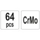 Набор инструментов Yato для ремонта сливных пробок M13, M15, M17, M20 (YT-1757)