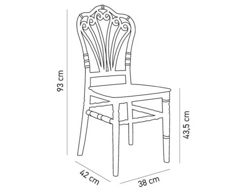Кухонный стул Tilia Flora белая слоновая кость / белая слоновая кость (9104)