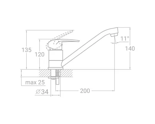 Смеситель TAU TN-2B242C (9846110)