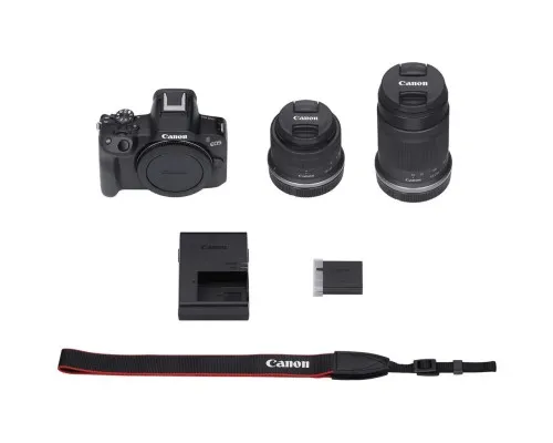 Цифровой фотоаппарат Canon EOS R50 RF-S 18-45 IS STM + RF-S 55-210 IS STM Black (5811C034)