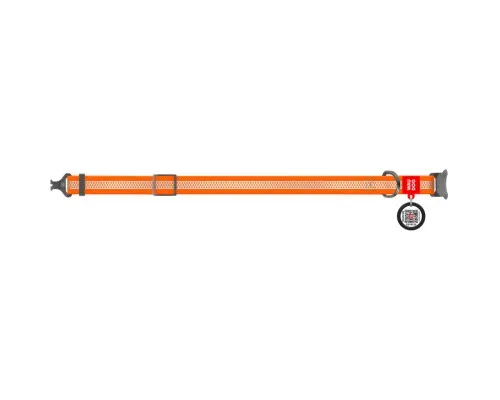 Ошейник для животных WAUDOG Waterproof металлическая пряжка-фастекс XXL Ш 40 мм Д 46-70 см оранжевый (26174)