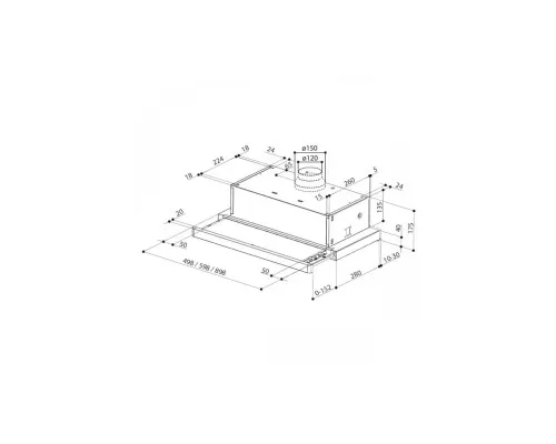 Вытяжка кухонная Faber Flexa Ng Hip Bk A60 (315.0635.109)