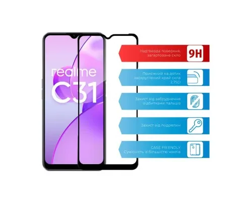 Скло захисне ACCLAB Full Glue Realme C31 (1283126540721)