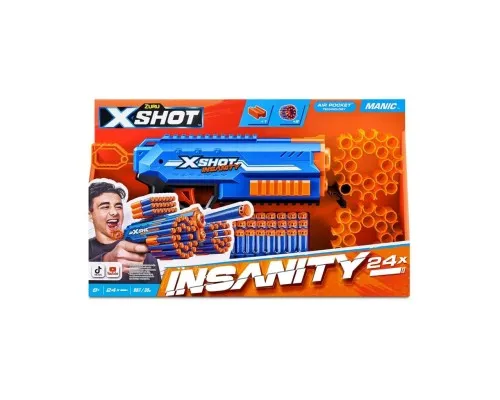 Іграшкова зброя Zuru X-Shot Швидкострільний бластер Insanity-Manic (24 патронів) (36603R)