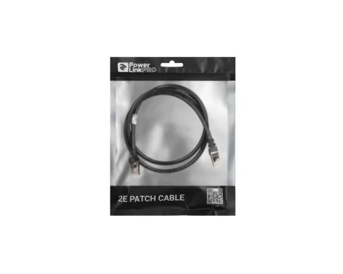 Патч-корд 1м S/FTP Cat 6 CU PVC 26AWG 7/0.16 black 2E (2E-PC6SFTPCOP-100BK)