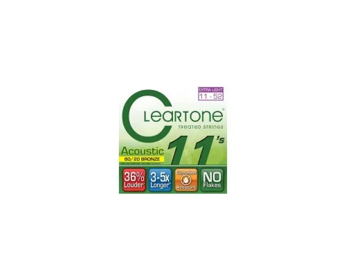 Струни для гітари Cleartone Acoustic 80/20 Bronze Ultra Light (11-52) (7611)