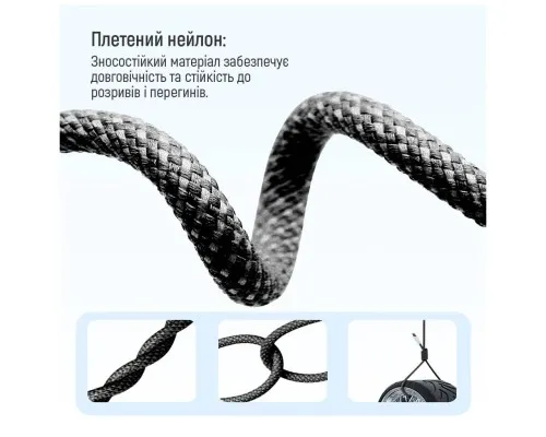Дата кабель USB-C to USB-C 1.0m 60W 3.0А black ColorWay (CW-CBPDCC061-BK)