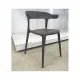 Кухонний стілець PAPATYA luna stripe, чорне сидіння, чорний верх (2337)
