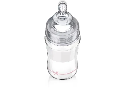 Бутылочка для кормления Lovi Diamond Glass Baby Shower стеклянная 250 мл Розовая (74/204girl)