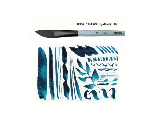 Пензлик для малювання Rosa Синтетика саблевидна плоска, даггер, STREAM 143, № 10 (4823098517269)