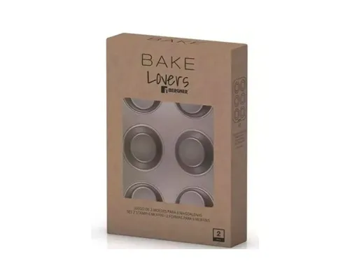 Форма для випікання Bergner Bakeware lovers для мафінів Набір 2 предмета (BG-37197-CO)