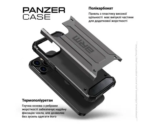 Чохол до мобільного телефона Armorstandart Panzer Apple iPhone 15 Pro Grey (ARM75645)