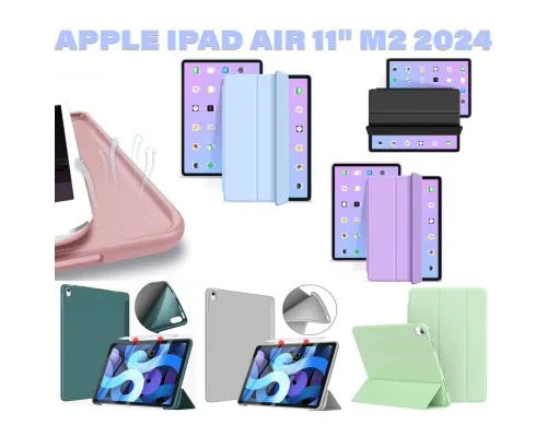Чохол до планшета BeCover Tri Fold Soft TPU Silicone Apple iPad Air 11" M2 2024 Dark Green (711406)