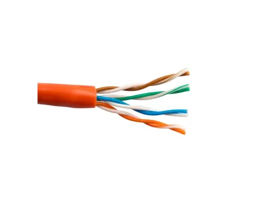 Кабель мережевий ЗЗКМ UTP 305м 4*2*24AWG[0,51] мідь[СU] cat.5e, негорючий [LSZH] (70328)