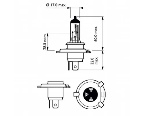 Автолампа Philips галогенова 60/55W (12342 LLECO C1)