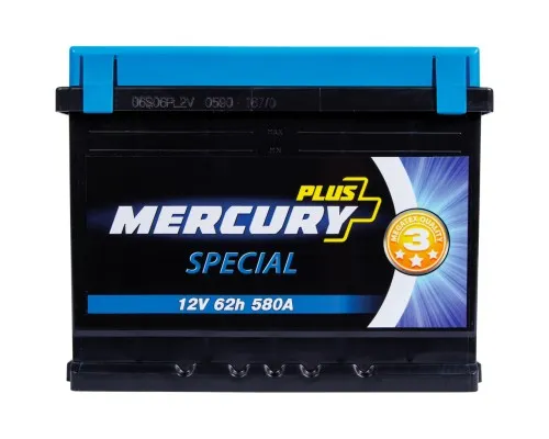 Аккумулятор автомобильный MERCURY battery SPECIAL Plus 62Ah (P47298)