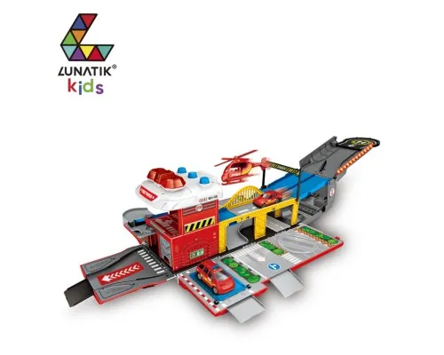 Игровой набор Lunatik Грузовик трансформер гараж пожарный (LNK-CDF0691)