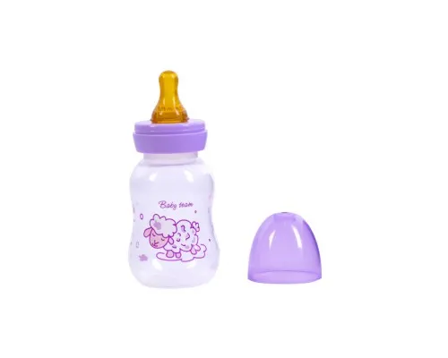 Бутылочка для кормления Baby Team с латексной соской Овечка, 125 мл (1300_овечка)