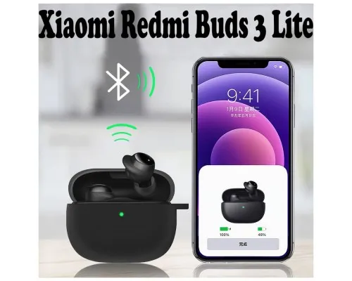 Чохол для навушників BeCover Silicon для Xiaomi Redmi Buds 3 Lite Black (707468)