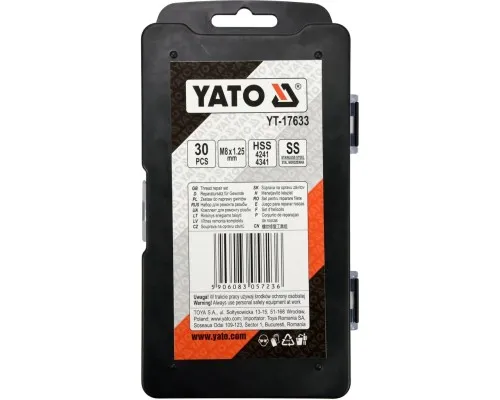 Набір інструментів Yato для ремонту різьби M8x1,25 (YT-17633)