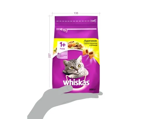 Сухой корм для кошек Whiskas с курицей 300 г (5998749144039/5900951014055)