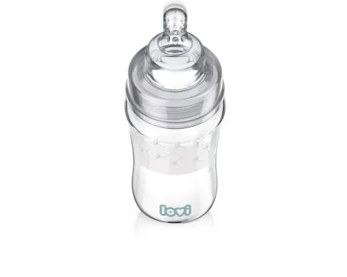 Бутылочка для кормления Lovi Diamond Glass Botanic стеклянная 250 мл Светло-синяя (74/205)