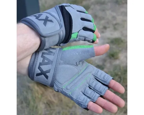 Перчатки для фитнеса MadMax MFG-860 Wild Grey/Green L (MFG-860_L)