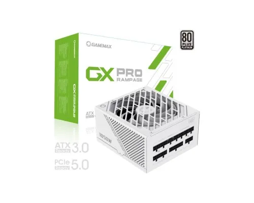 Блок живлення Gamemax 1050W (GX-1050 PRO WT (ATX3.0 PCIe5.0)
