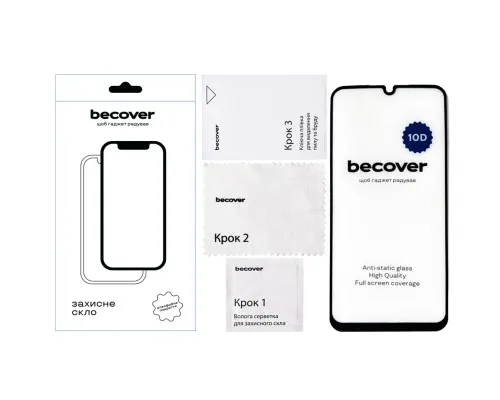 Стекло защитное BeCover Samsung Galaxy A24 4G SM-A245 10D Black (711350)