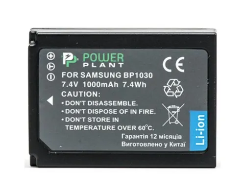 Акумулятор до фото/відео PowerPlant Samsung BP-1030 (DV00DV1354)
