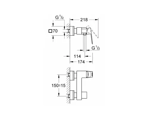 Змішувач Grohe Eurocube (23145000)