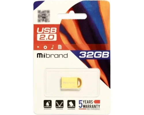 USB флеш накопичувач Mibrand 32GB lynx Gold USB 2.0 (MI2.0/LY32M2G)