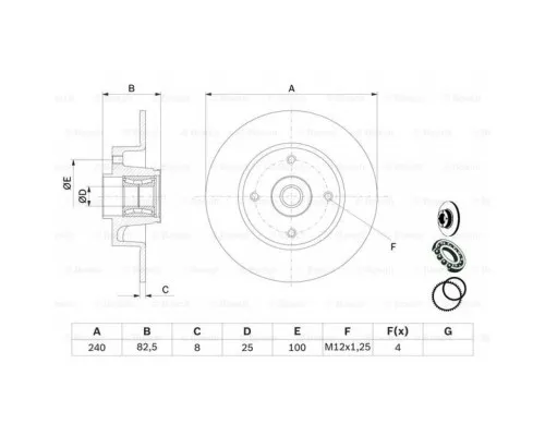 Гальмівний диск Bosch 0 986 479 278