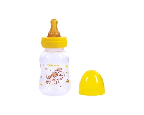 Бутылочка для кормления Baby Team с латексной соской Собачка, 125 мл (1300_собачка)