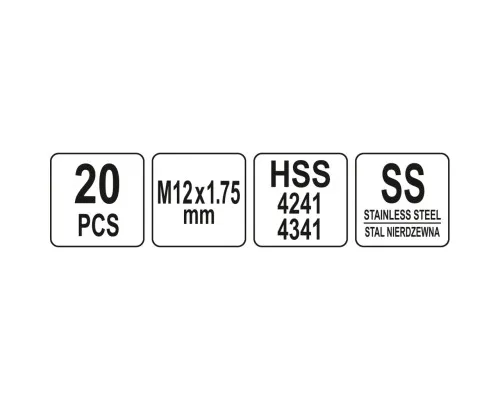 Набор инструментов Yato для ремонта резьбы M12x1,75 (YT-17635)