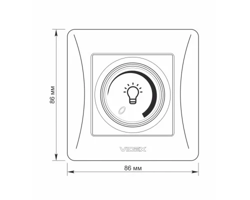 Світлорегулятор Videx BINERA LED 200Вт кремовий (VF-BNDML200-CR)