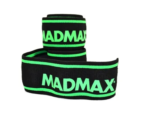 Бинт для спорту MadMax MFA-299 для колін Non slide slip knee wraps 2.0m Black/Green (MFA-299-U)