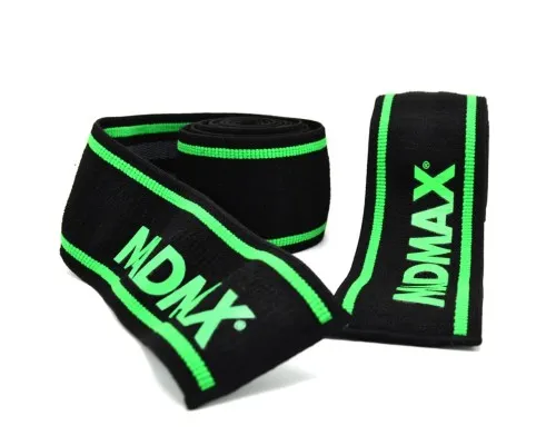 Бинт для спорту MadMax MFA-299 для колін Non slide slip knee wraps 2.0m Black/Green (MFA-299-U)