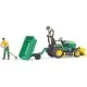 Спецтехника Bruder садовый трактор John Deere с прицепом и фигуркой садовода (62104)