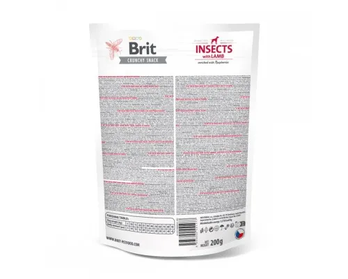 Ласощі для собак Brit Care Dog Crunchy Cracker Insects комахи, ягня і малина, 200 г (8595602551477)