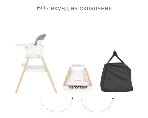 Стілець для годування Tutti Bambini 7 в 1 Nova білий (611010/3511)