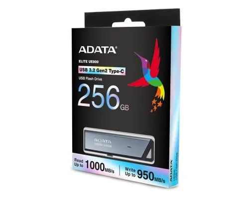 USB флеш накопитель ADATA 256GB Elite UE800 Silver USB3.1 Type-C (AELI-UE800-256G-CSG)