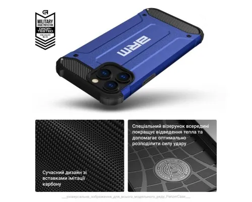 Чохол до мобільного телефона Armorstandart Panzer Apple iPhone 15 Pro Max Dark Blue (ARM73728)