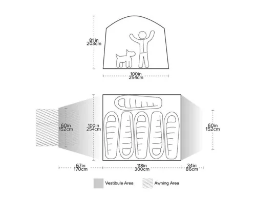 Намет Big Agnes Bunk House 6 (2022) orange/taupe (021.0078)