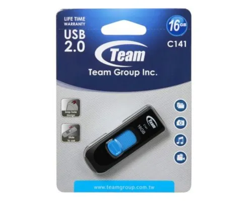 USB флеш накопичувач Team 16GB C141 Blue USB 2.0 (TC14116GL01)