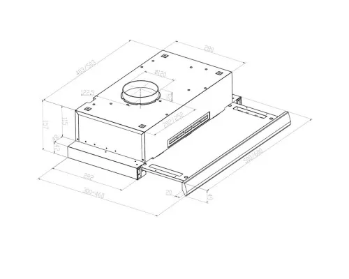 Вытяжка кухонная Pyramida TLX1-50 WH