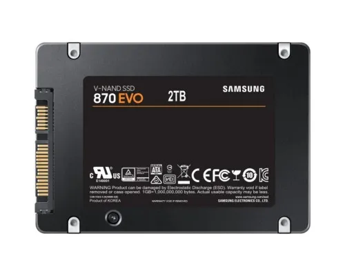 Накопитель SSD 2.5 2TB 870 EVO Samsung (MZ-77E2T0BW)